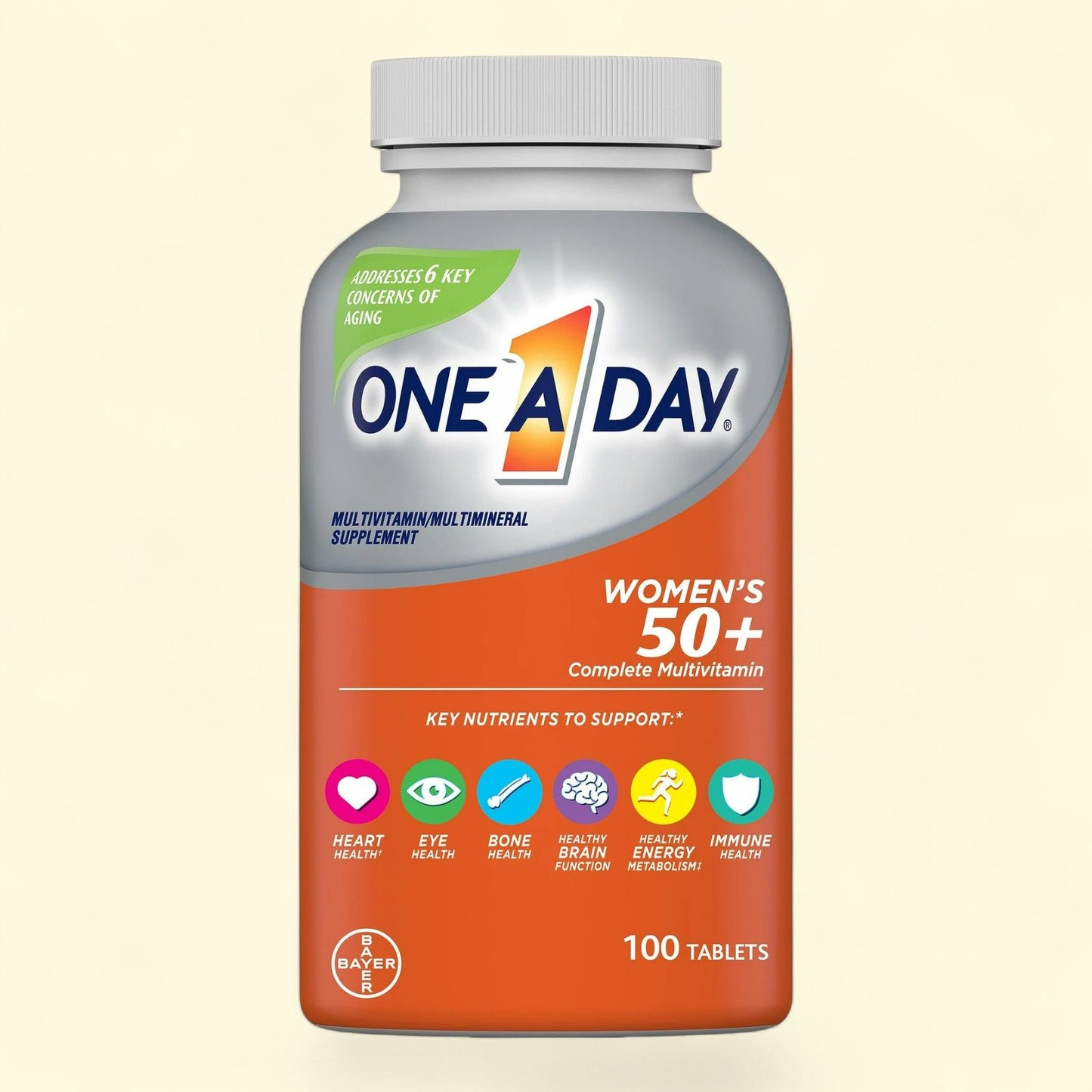 One A Day Women's 50+ Multivitamin Tablets, 100 Count