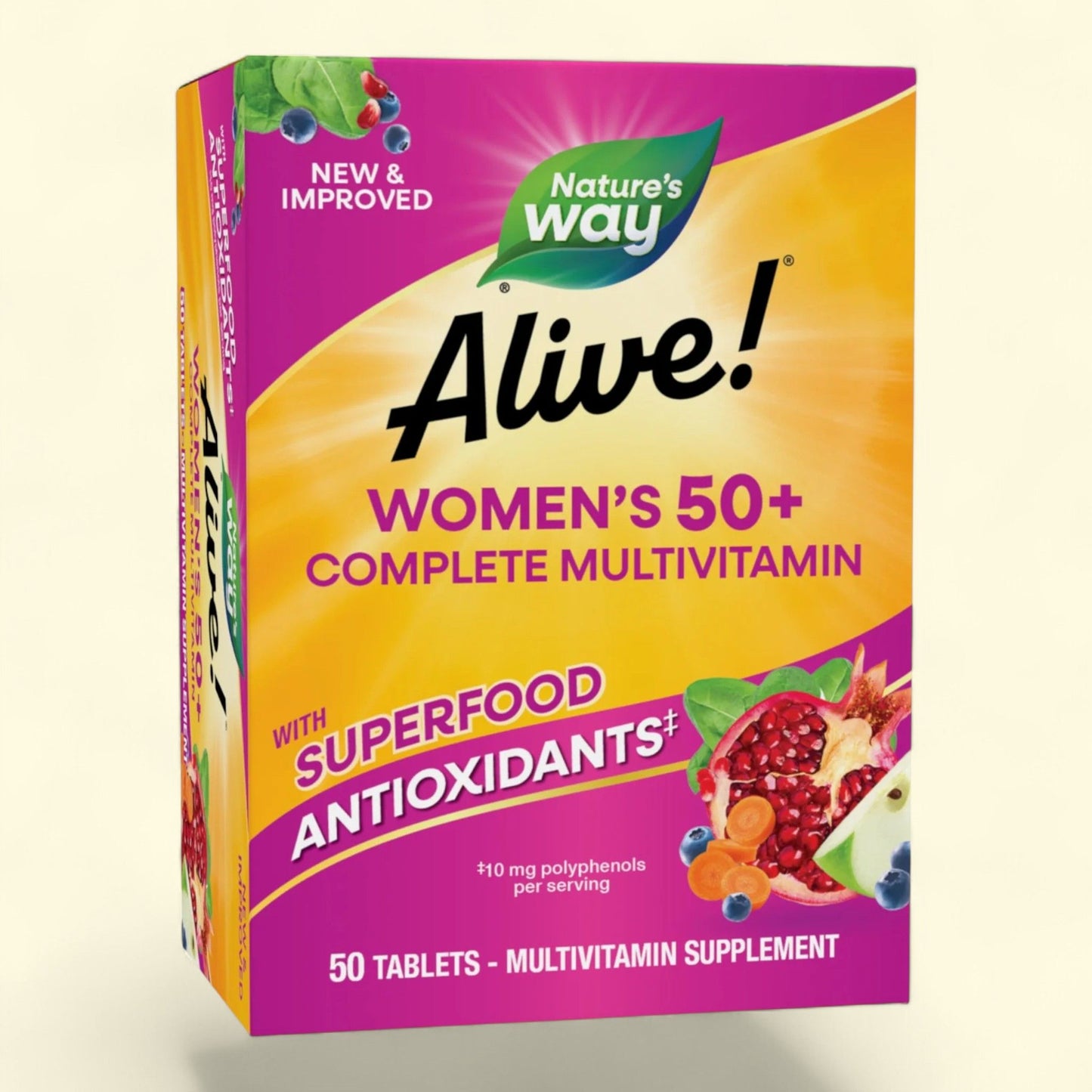 Nature's Way Alive! Women's 50+ Complete Daily Multivitamin Tablets, 50 Count