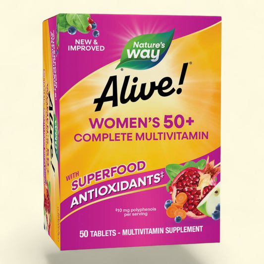 Nature's Way Alive! Women's 50+ Complete Daily Multivitamin Tablets, 50 Count