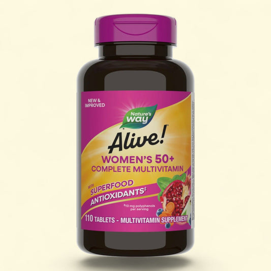 Nature's Way Alive! Women's 50+ Complete Multivitamin Tablets, 110 Count