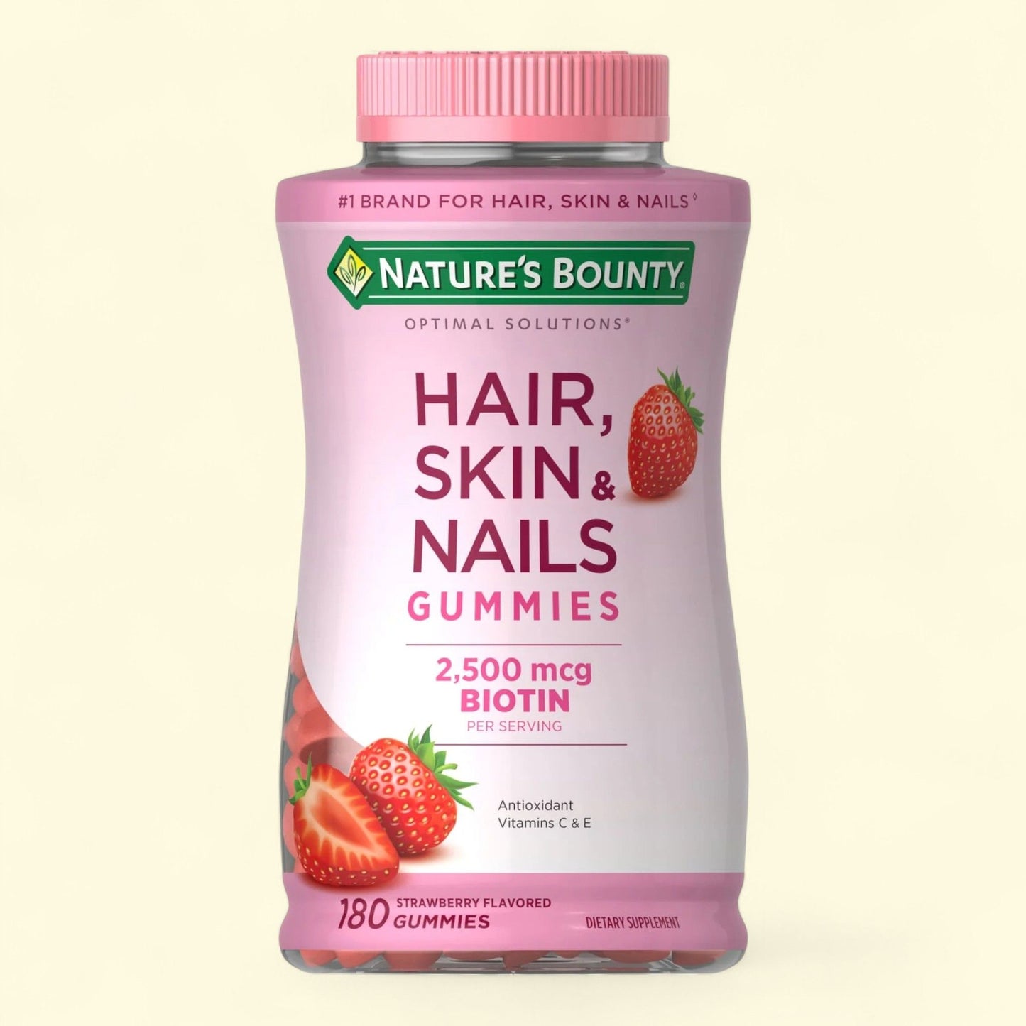 Nature's Bounty Hair, Skin and Nails Gummies, 2500mcg Biotin, 180 Ct.