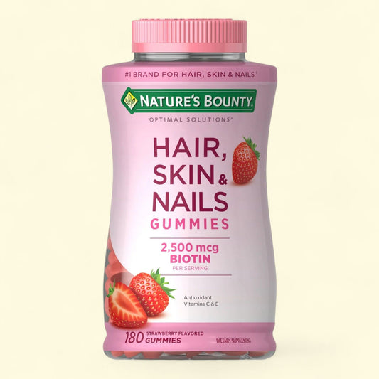 Nature's Bounty Hair, Skin and Nails Gummies, 2500mcg Biotin, 180 Ct.