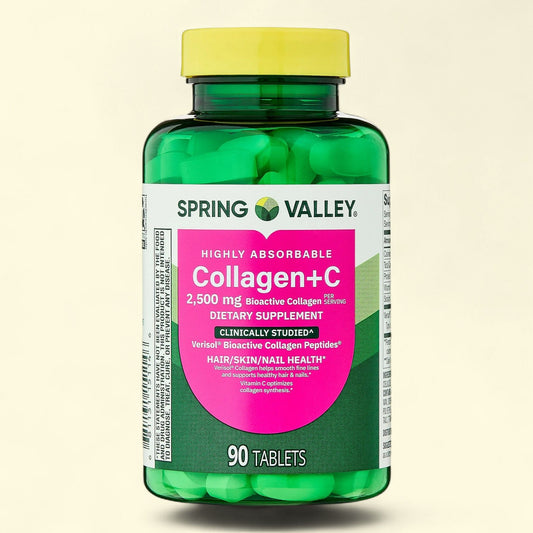 Spring Valley Collagen + C Tablets, 2,500 mg, 90 Count