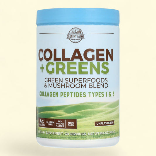Country Farms Collagen + Greens Drink Mix, 10.6 oz.