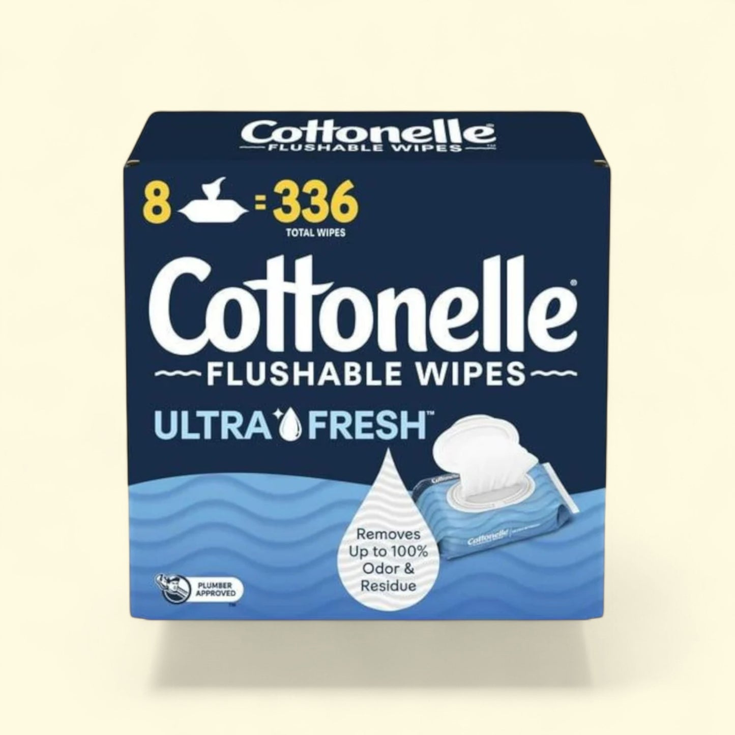 Cottonelle Ultra Fresh Flushable Wet Wipes, 8 Flip-Top Packs