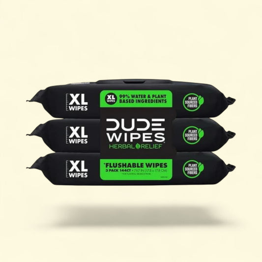 DUDE Wipes Flushable Wipes, XL, 144 Count