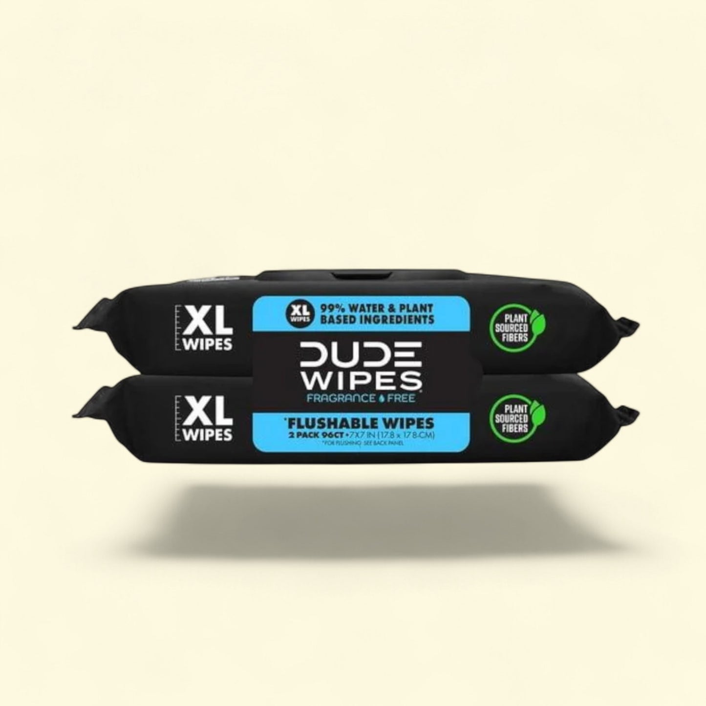 DUDE Wipes XL Flushable Wipes, 2 Flip-Top Packs, 96 Wipes
