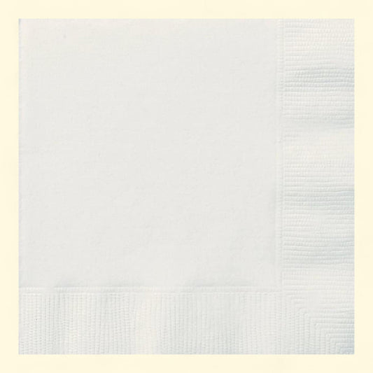 Way To Celebrate Disposable White Paper Napkins, 6.5" x 6.5", 24 Count