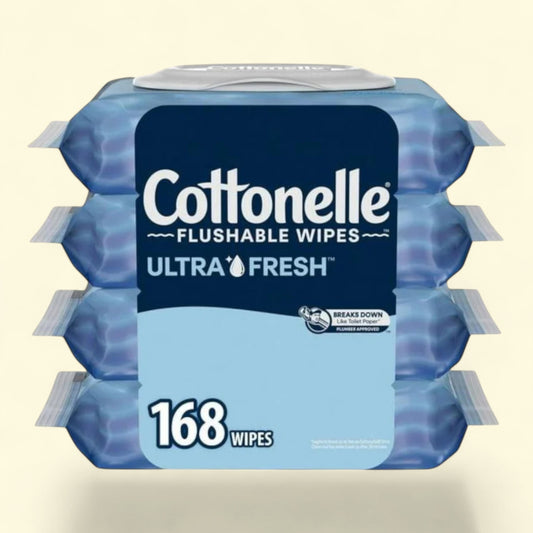 Cottonelle Fresh Flushable Wet Wipes, 4 Flip-Top Packs