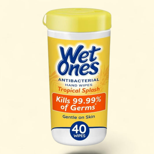 Wet Ones Hand Wipes, Tropical Splash Citrus Scent, 40 Ct Canister