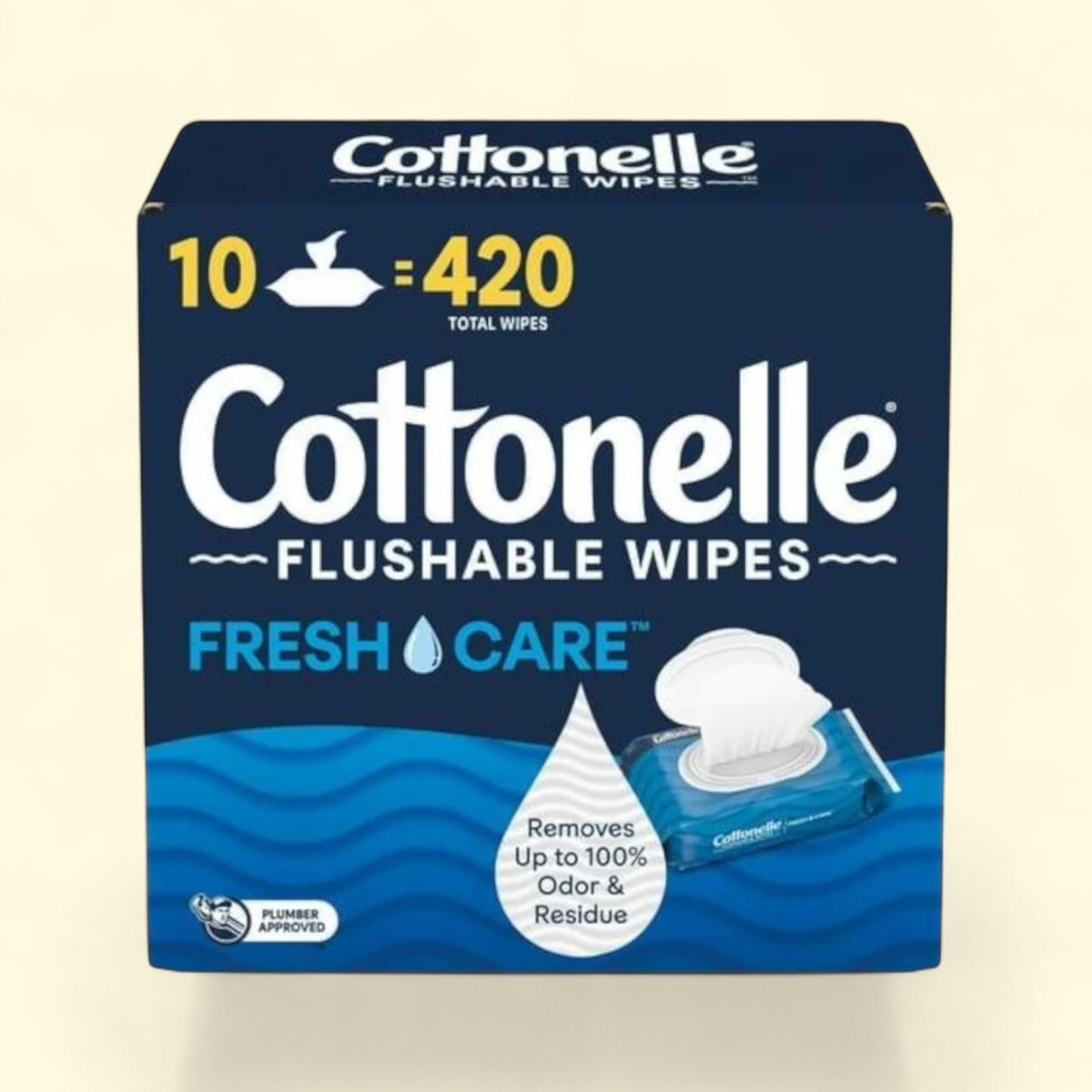 Cottonelle Fresh Care Flushable Wet Wipes, 10 Flip-Top Packs