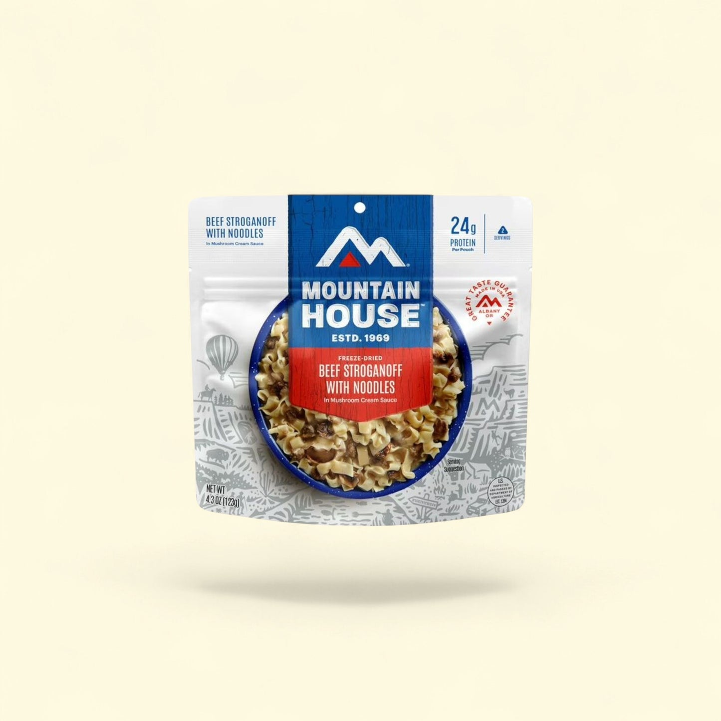 Mountain House Beef Stroganoff with Noodles, 2 Servings — authentic US product shipped worldwide by Treatspree