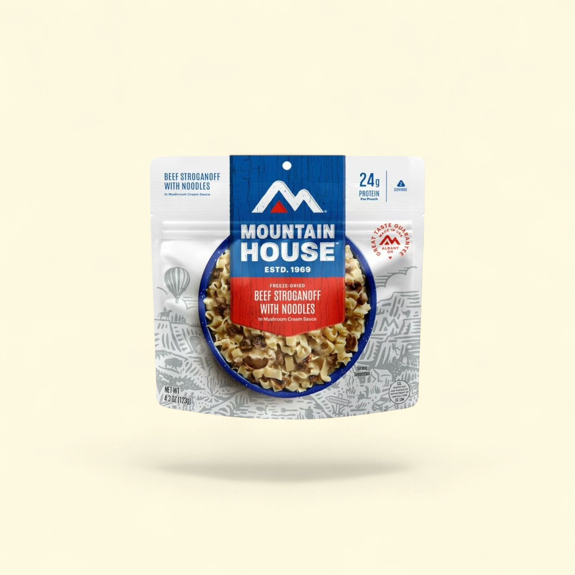 Mountain House Beef Stroganoff with Noodles, 2 Servings — authentic US product shipped worldwide by Treatspree