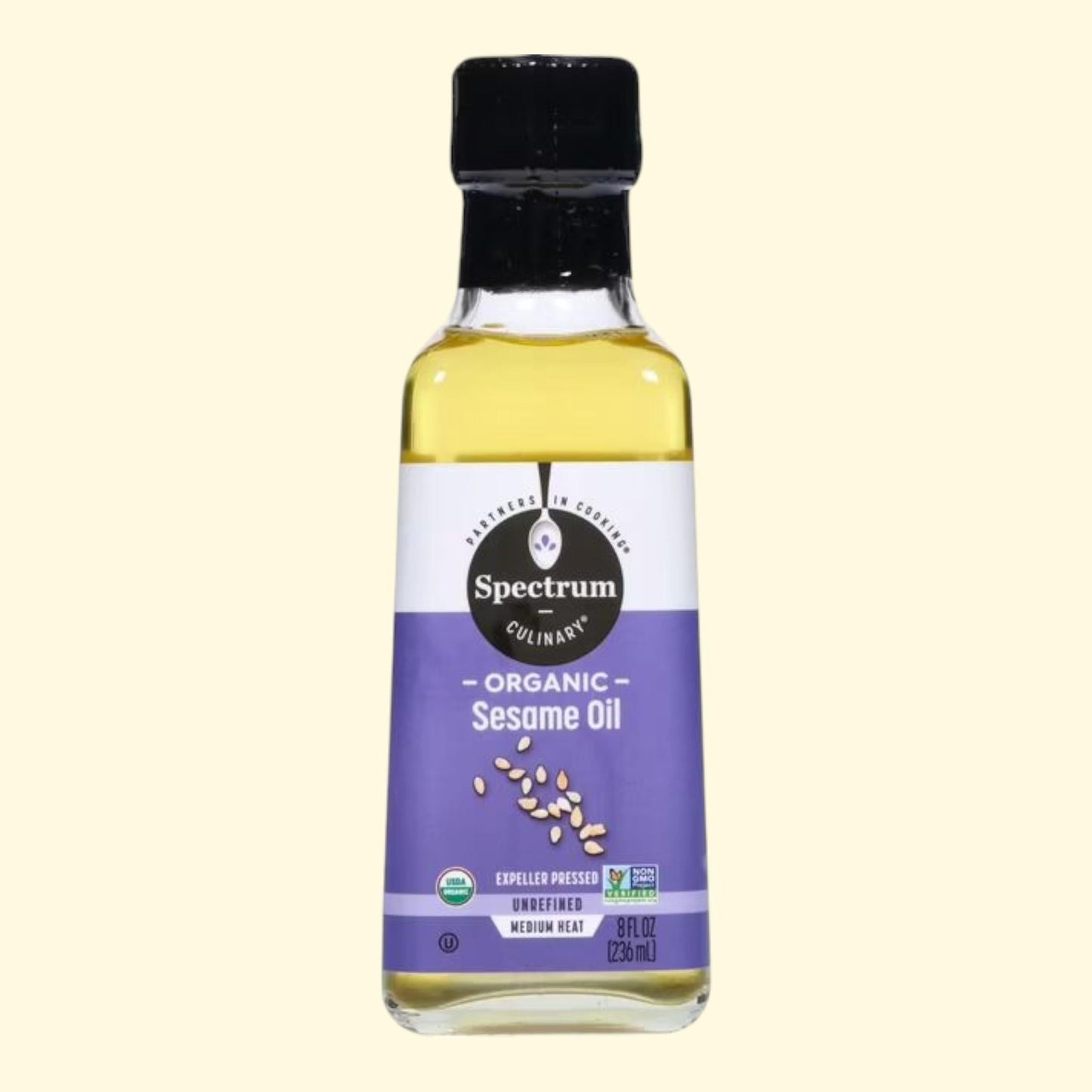 Huile de sésame biologique Spectrum Naturals, 237 ml