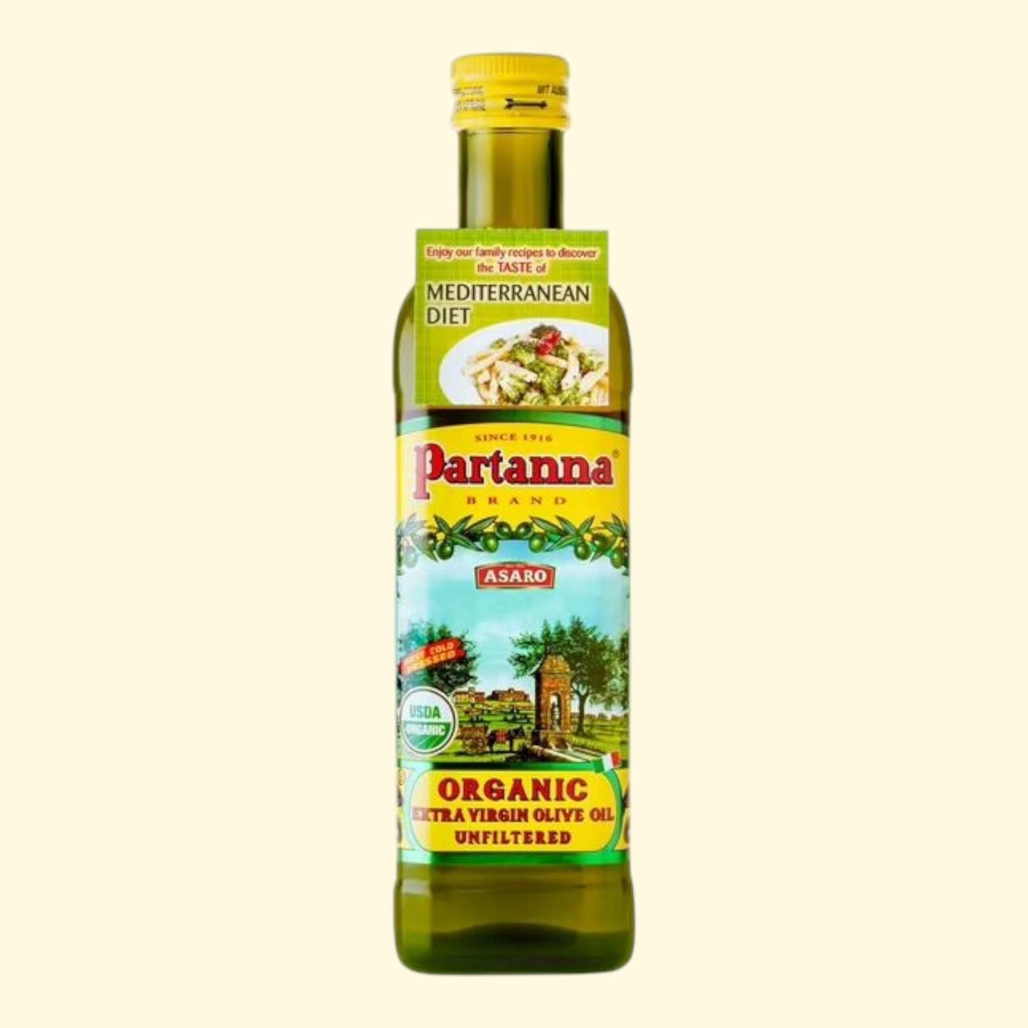 Partanna Organic Extra Virgin Olive Oil, 25.5 fl oz