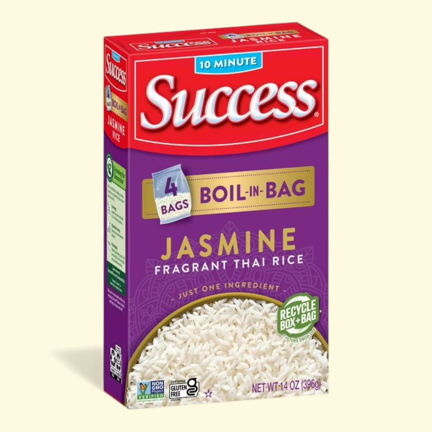 Success Boil-in-Bag Rice, Aromatic Jasmine Rice, 14 oz