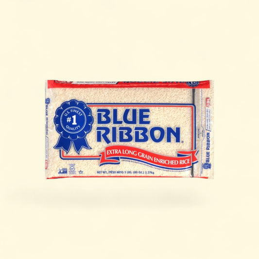 Blue Ribbon White Rice, Extra Long Grain Enriched Rice, 5 lb — authentic US product shipped worldwide by Treatspree