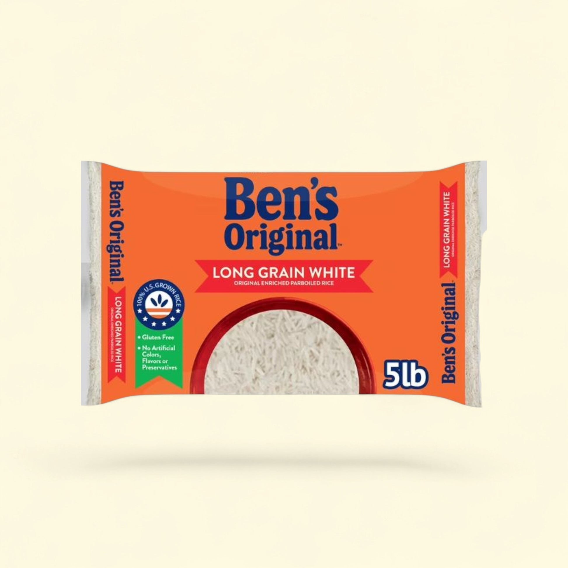 BEN'S ORIGINAL Enriched Long Grain White Rice, Parboiled Rice, 5 LB... — authentic US product shipped worldwide by Treatspree