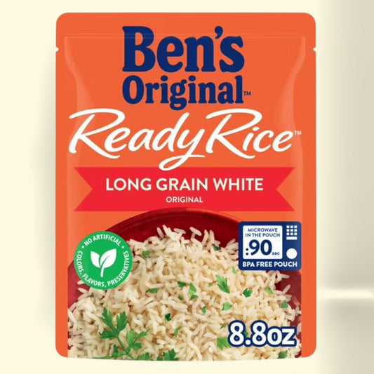 BEN'S ORIGINAL Ready Rice Original Long Grain White Rice, 8.8 Ounce