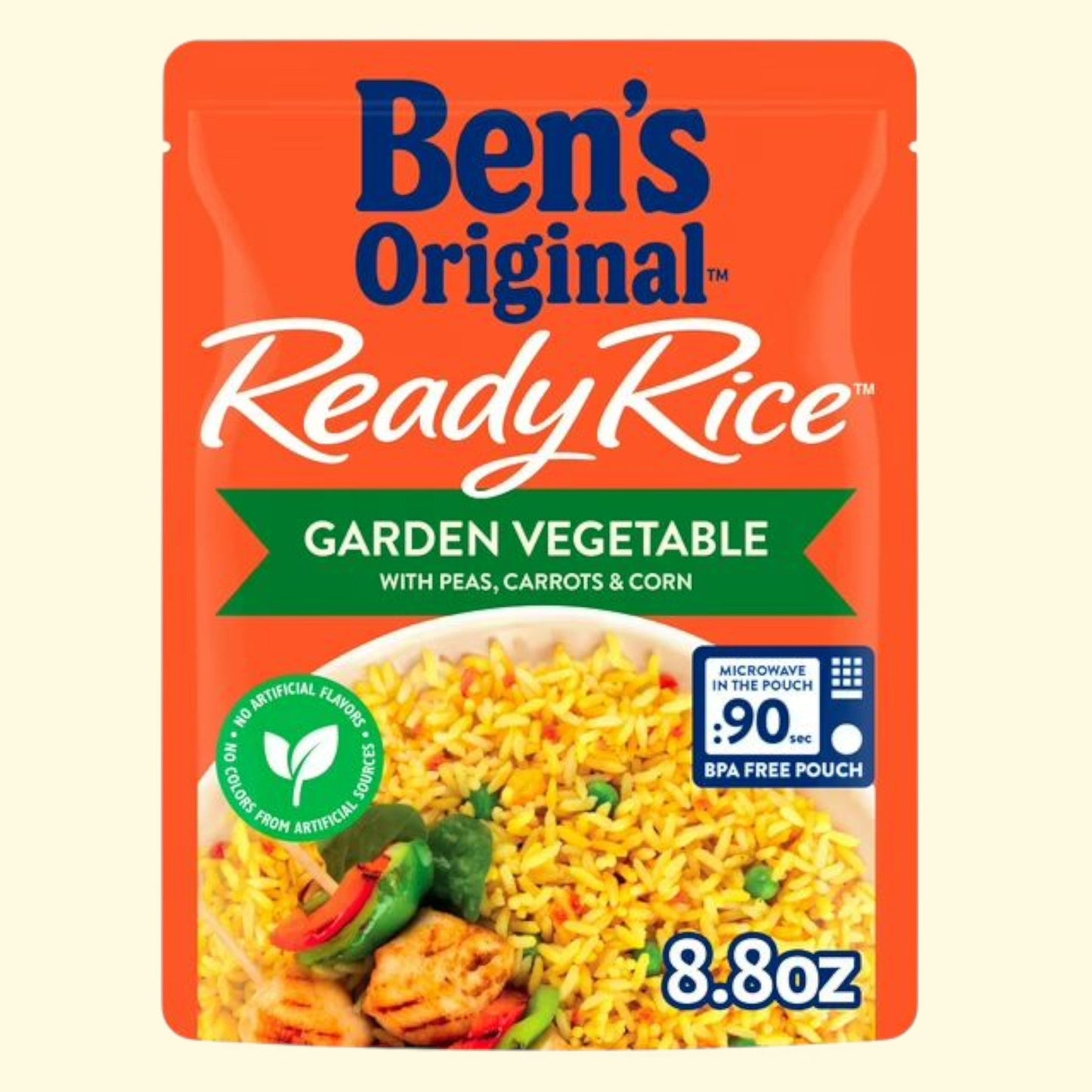 Ben's Original Ready Rice Garden Vegetable Flavored Rice, 8.8 Ounce