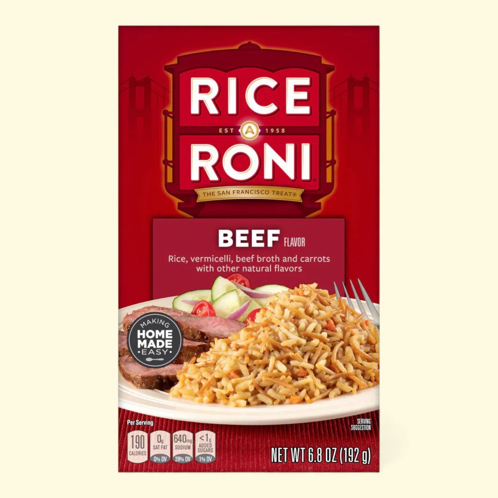 Rice-A-Roni Beef Flavored Rice, Regular 6.8 oz | Treatspree
