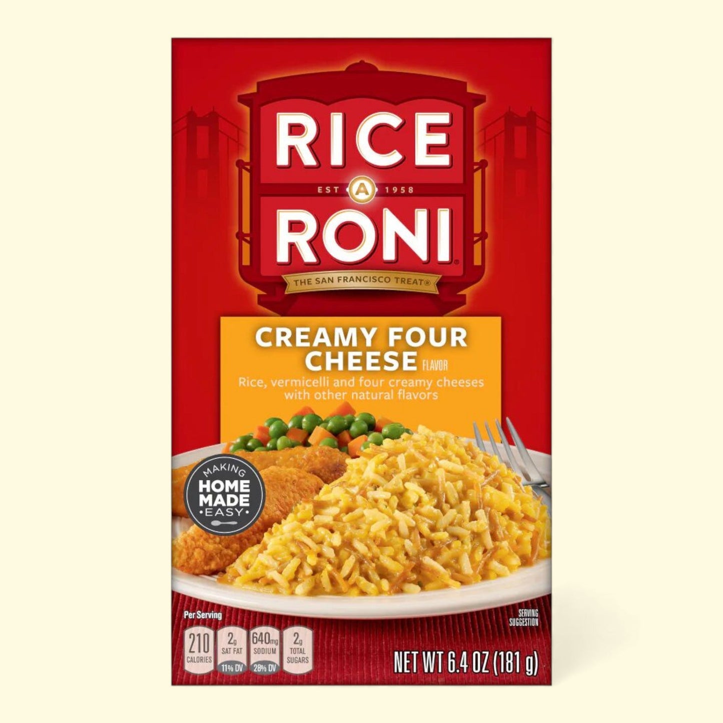 Rice-A-Roni, Creamy Four Cheese Rice, 7.2 oz