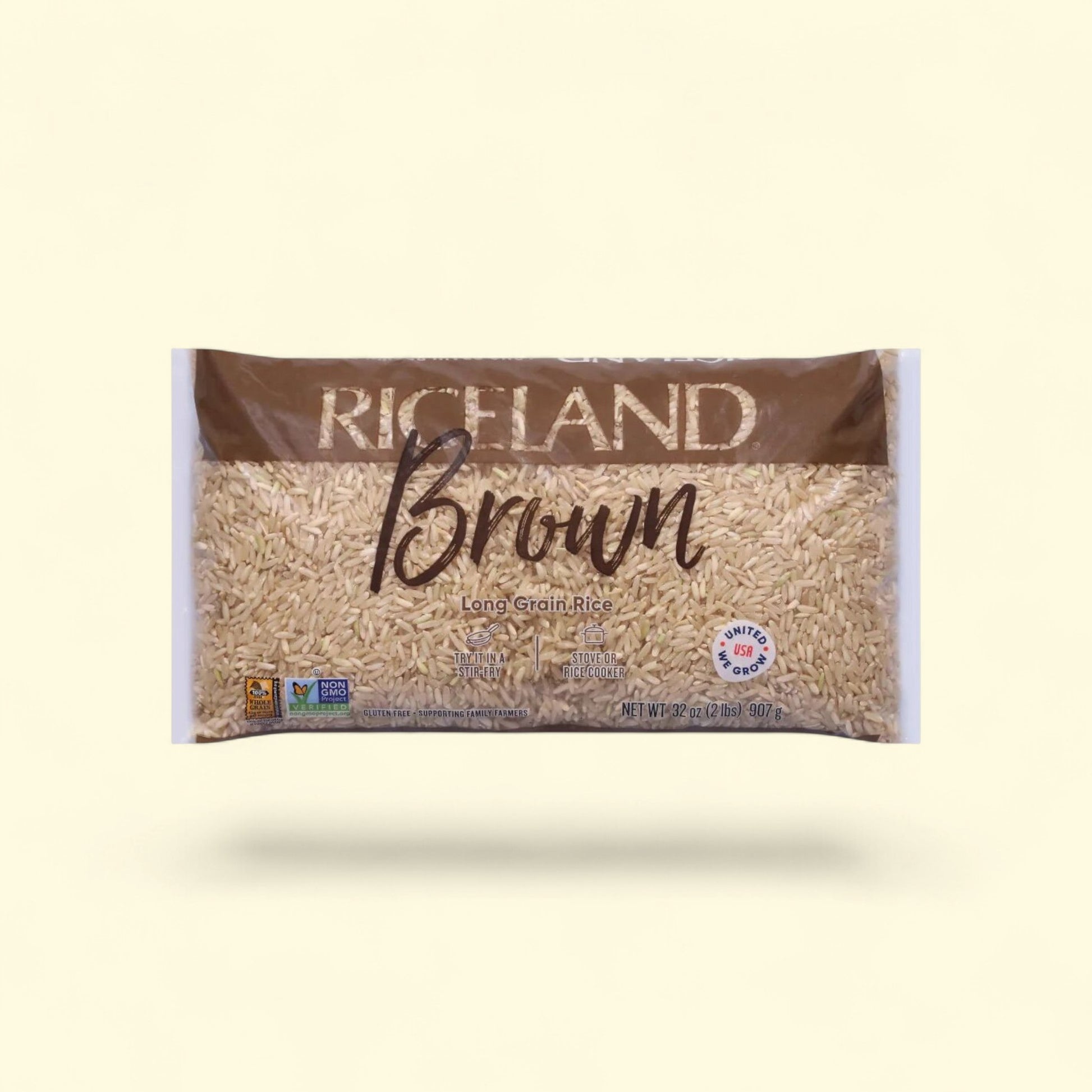 Riceland Natural Brown Rice, 1 lb — authentic US product shipped worldwide by Treatspree