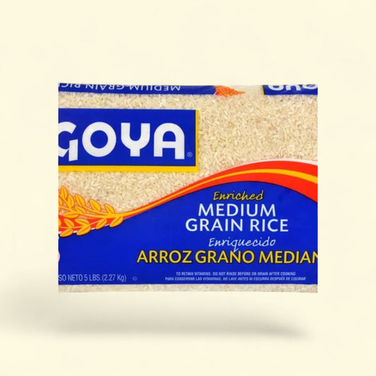 Goya Medium Grain White Rice, 5lbs — authentic US product shipped worldwide by Treatspree