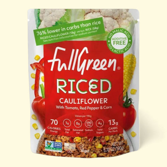 FullGreen Riced Cauliflower with Tomato Red Pepper & Corn, 6.7oz