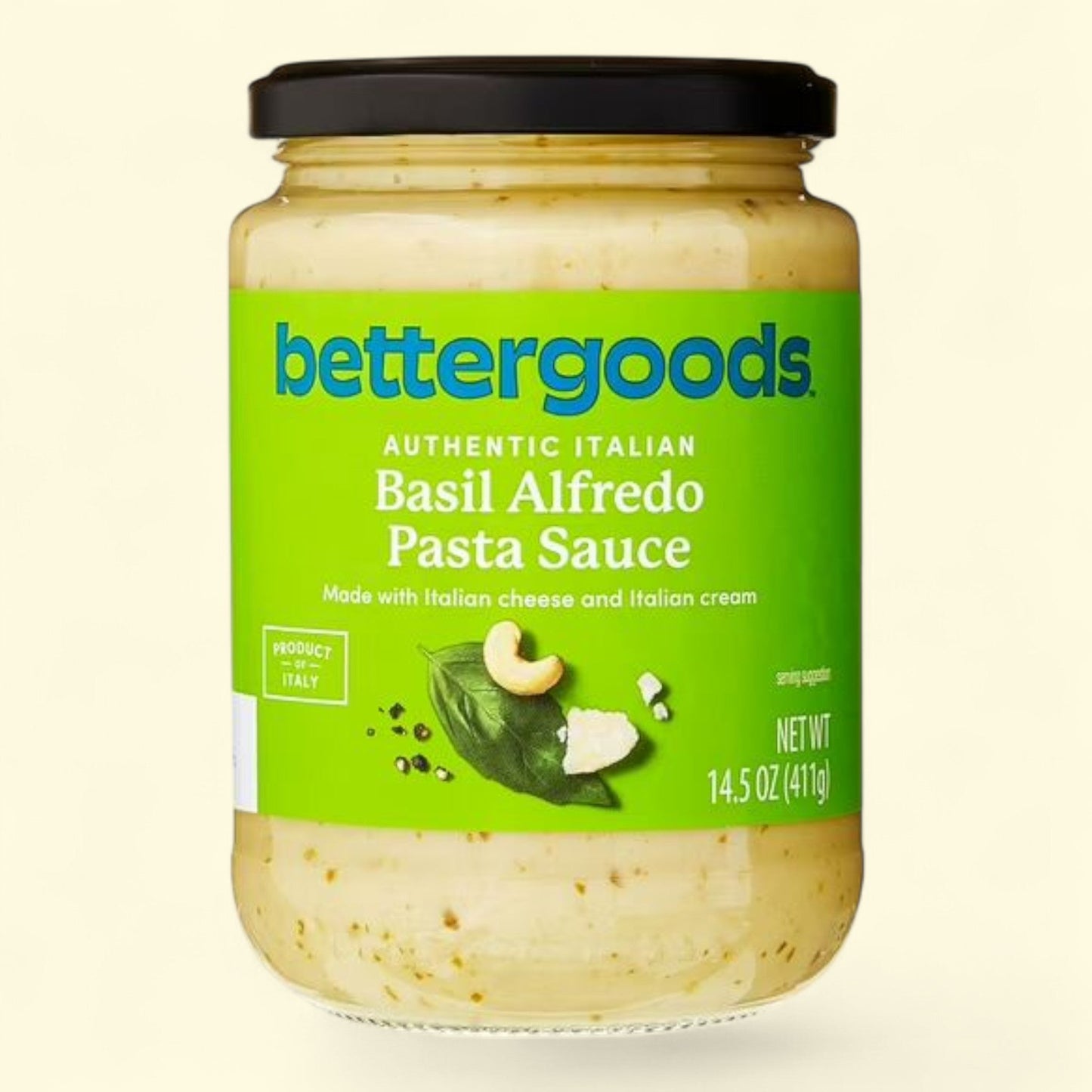 bettergoods Basil Alfredo Pasta Sauce, 14.5 oz