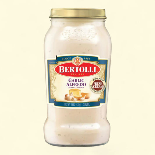 Bertolli Garlic Alfredo Sauce, Aged Parmesan Cheese, 15 oz