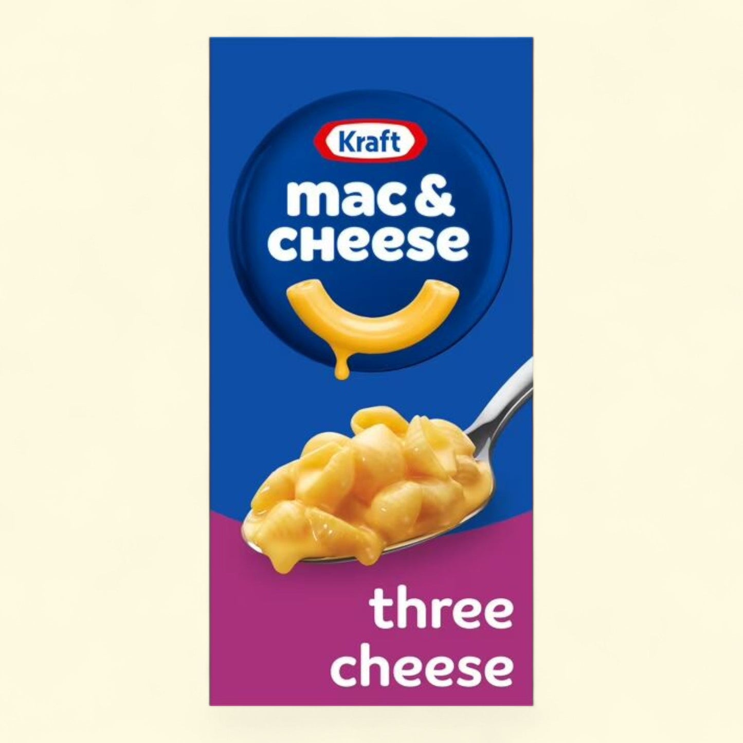 Kraft Mac N Cheese Dinner, Three Cheese, 7.25 oz