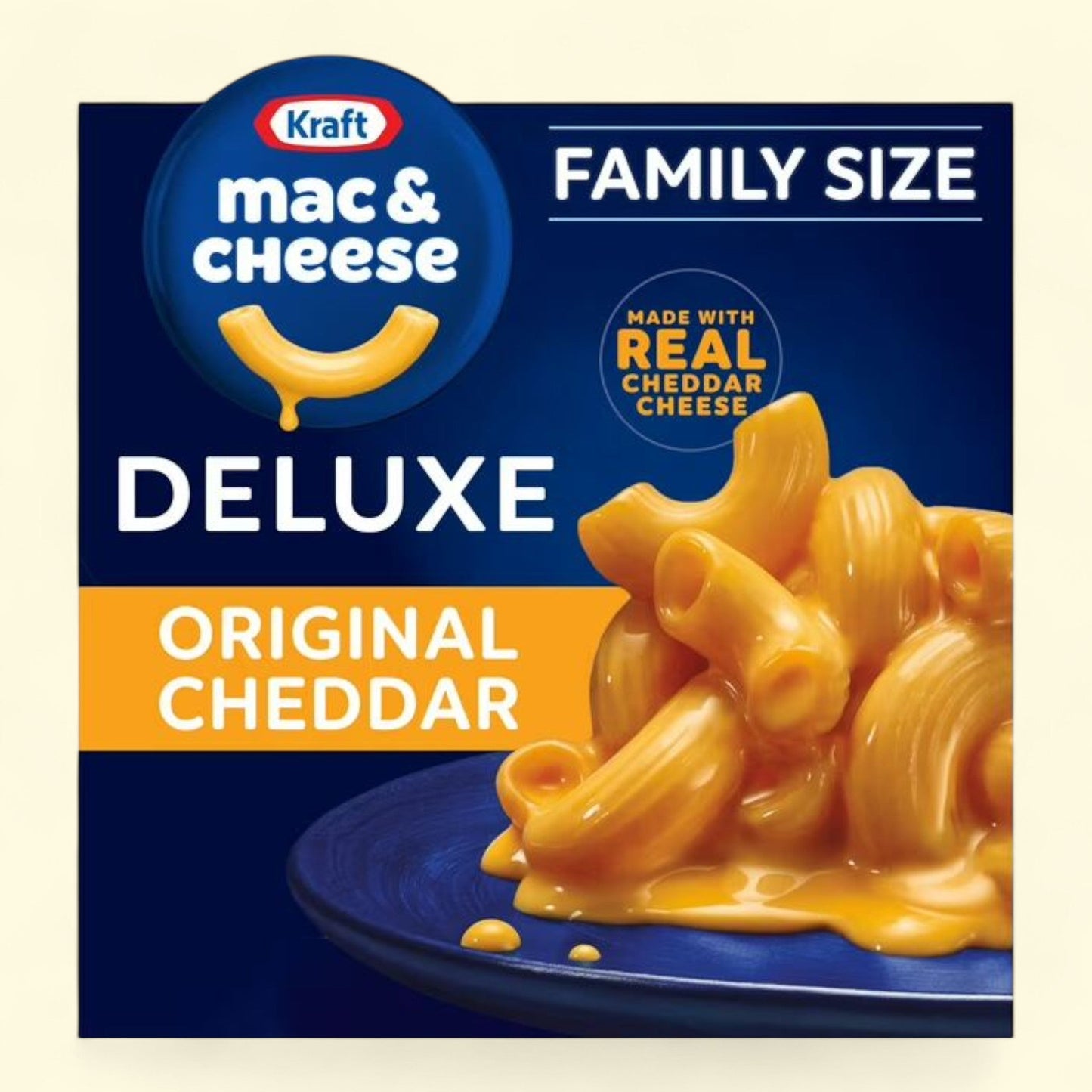 Kraft Deluxe Cheddar Mac N Cheese Dinner, Family Size 24 oz