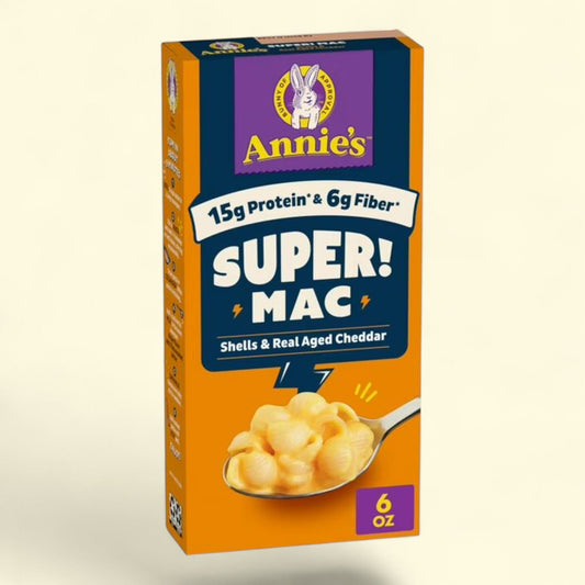 Annie's Super! Mac, Shells and Real Aged Cheddar, 6 oz