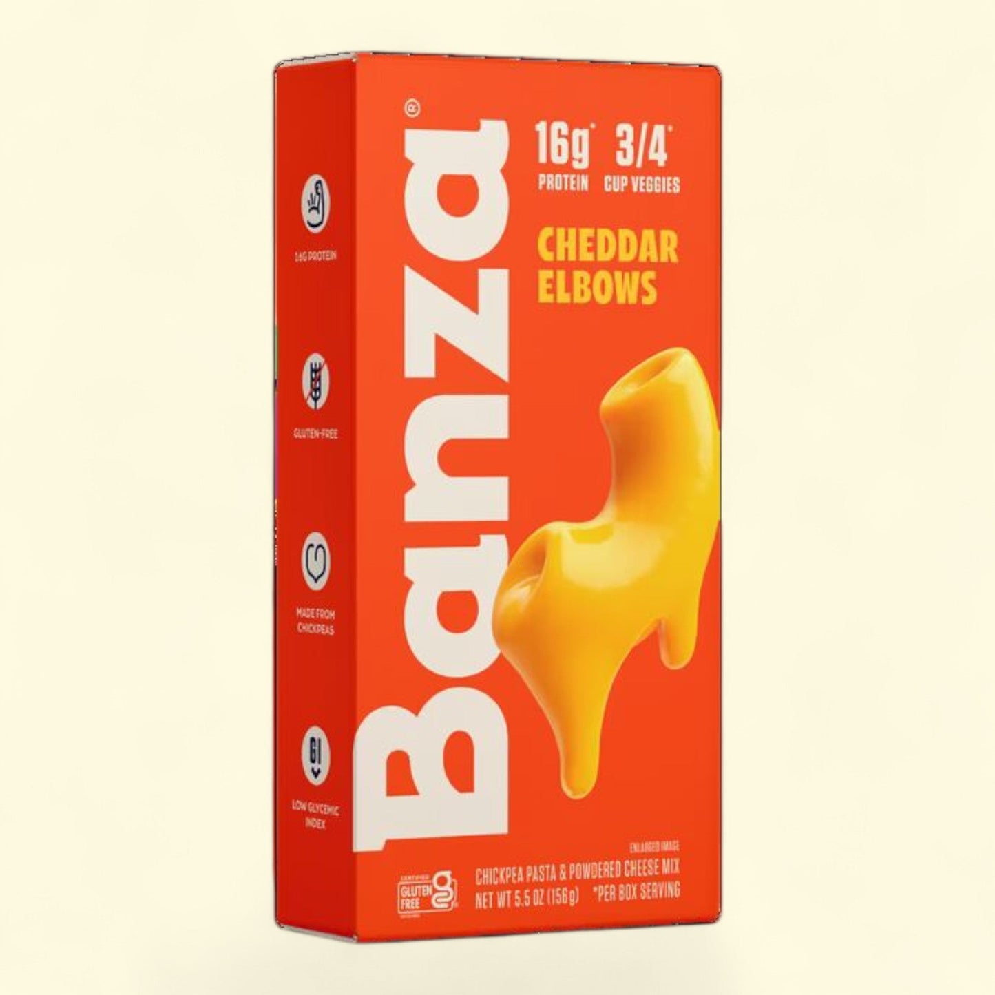 Banza Mac and Cheese, Elbows & Cheddar, 5.5oz