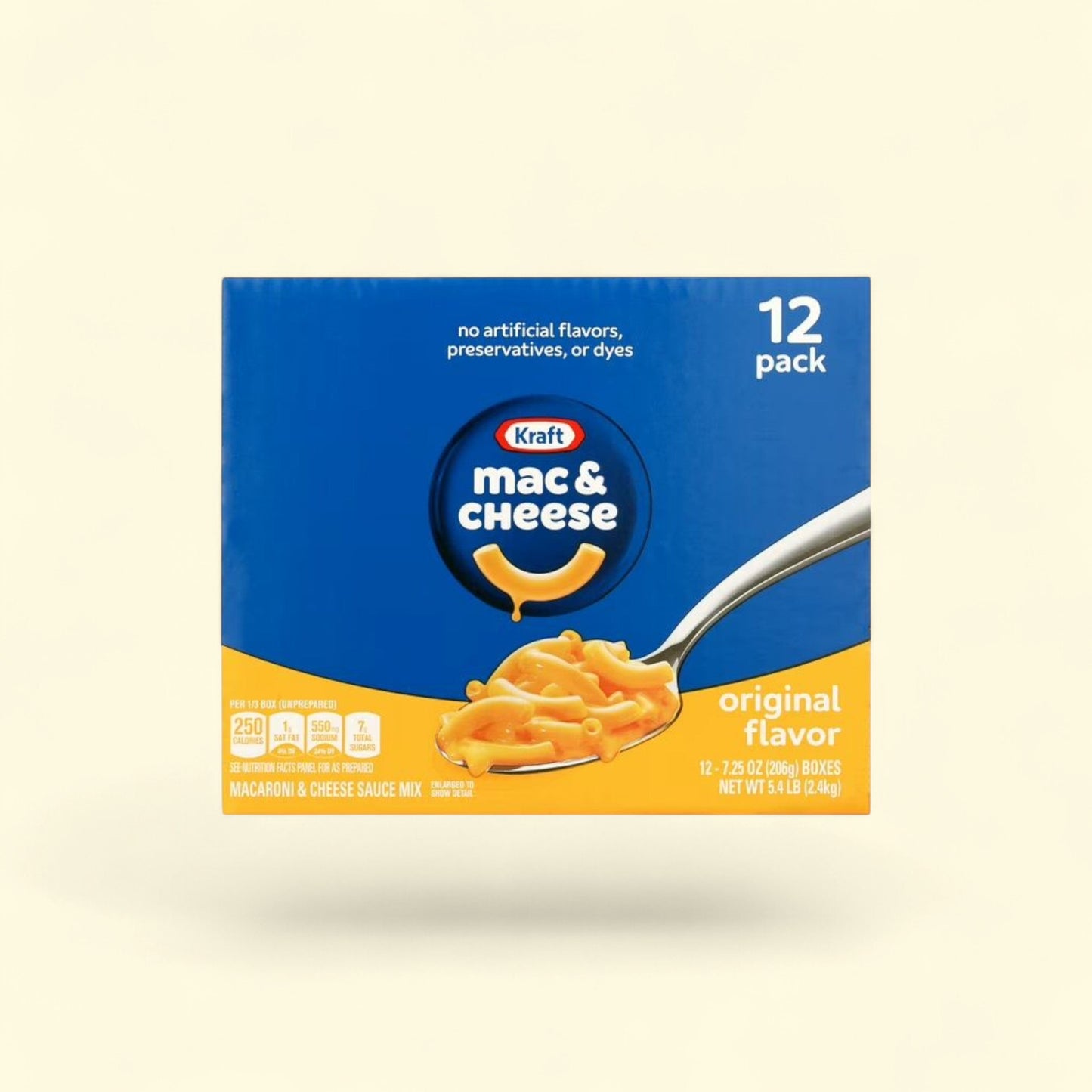 Kraft Mac & Cheese, 12 ct Pack, 7.25 oz — authentic US product shipped worldwide by Treatspree