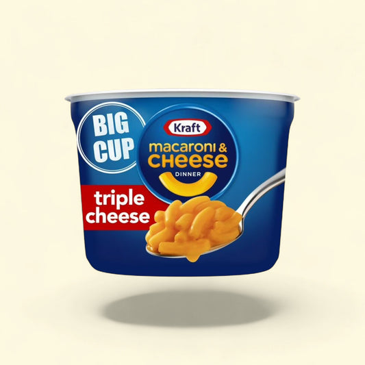 Kraft Macaroni & Cheese, Triple Cheese, 4.1 oz Cup — authentic US product shipped worldwide by Treatspree