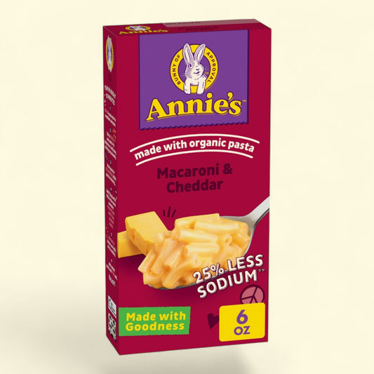 Annie's Cheddar Mac N Cheese, Reduced Sodium, 6 oz.