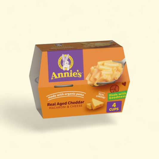 Annie's Mac and Cheese Cups, Real Aged Cheddar, Organic, 4 ct — authentic US product shipped worldwide by Treatspree
