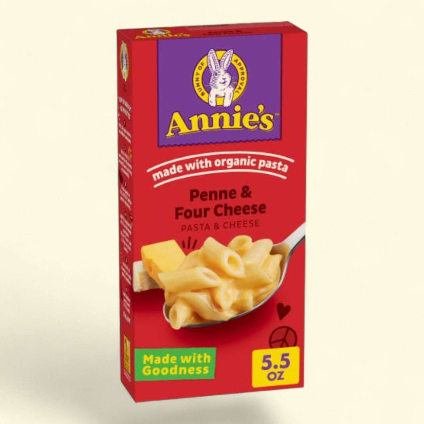 Annie's Four Cheese Penne Macaroni and Cheese Dinner, Organic Pasta, 5.5 oz