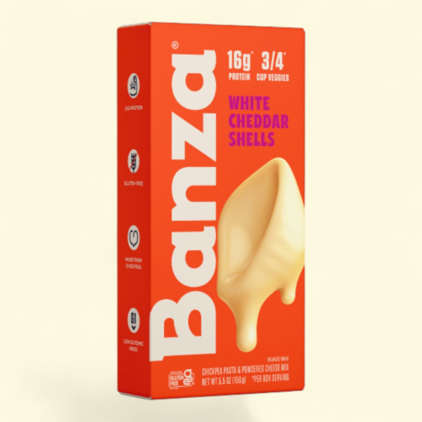 Banza Mac & Cheese Shells + White Cheddar Chickpea Pasta, 5.5 oz