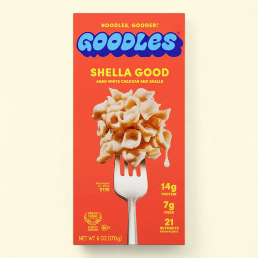 Goodles, Shella Good White Cheddar and Shells Macaroni & Cheese, 6 oz
