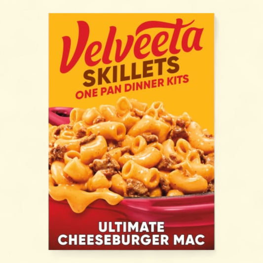 Velveeta Skillets Ultimate Cheeseburger Mac, One Pan Dinner Kit, 12.86 oz