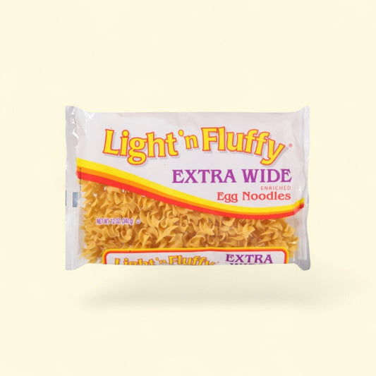 Light 'n Fluffy, Extra Wide Enriched Egg Noodles, 12 oz — authentic US product shipped worldwide by Treatspree