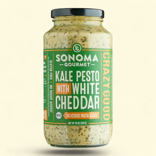 Sonoma Gourmet Pasta Sauce, Kale Pesto with White Cheddar, 25 oz.