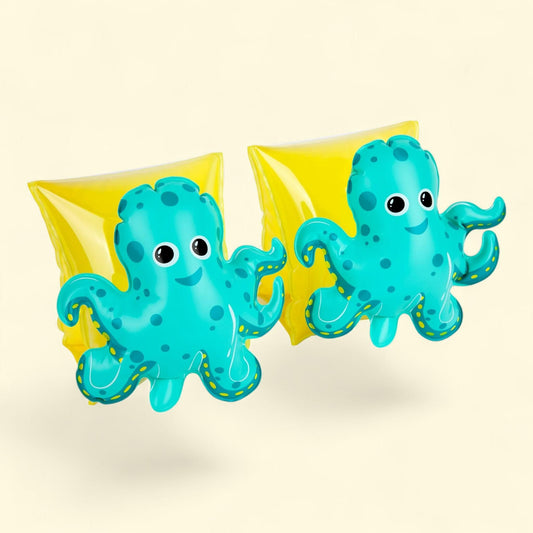 Sunnylife Coconut Grove Inflatable Swim Arm Bands Oscar the Octopus, Green, Age 3-6 Years, Pool & Float Toy, 9.50 x 6.00 x 6.50 in