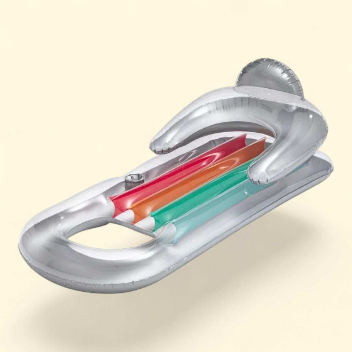 Bluescape Deluxe Lounge Pool Float, Silver, 14 & up, Unisex