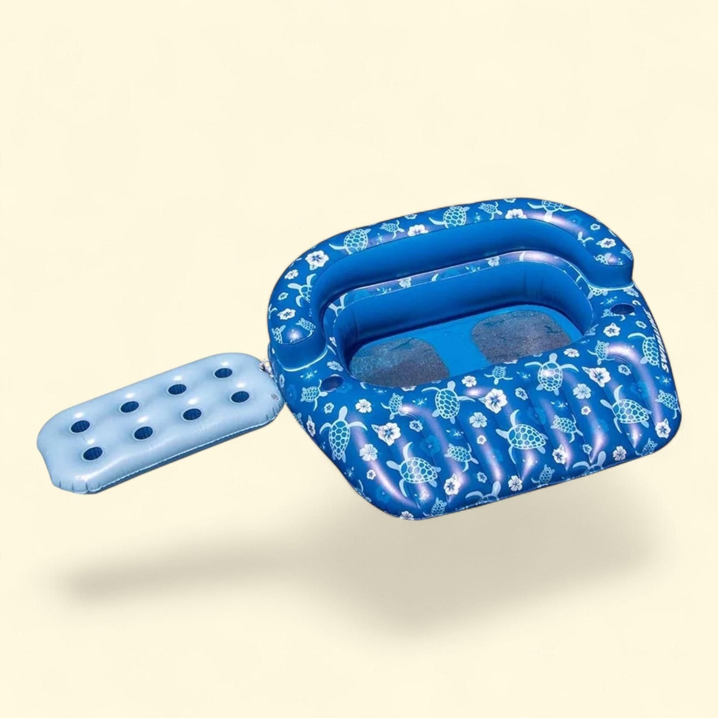 Swimline Tropical Floating Lounger, 2 Person, Blue, 14 in