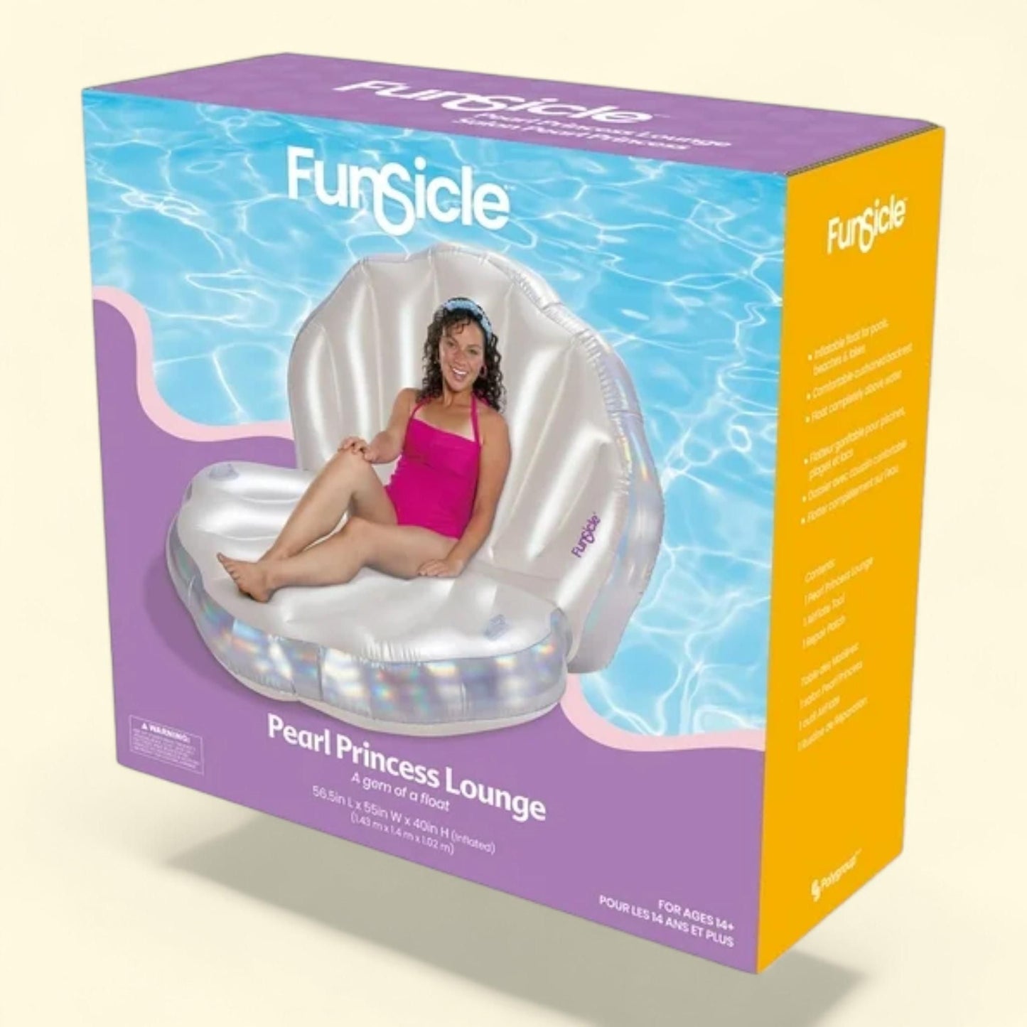 Funsicle Pearl Princess Pool Lounge Float, Inflatable, Size NA