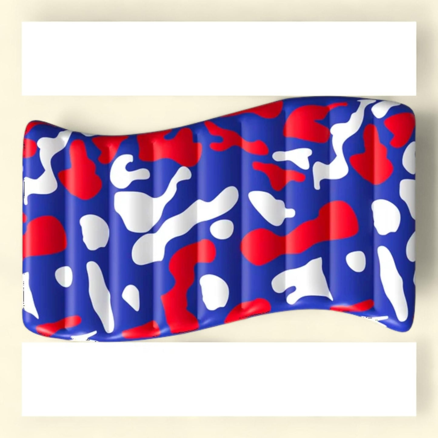 Koolwaves Inflatable Pool Lounger, Red/White/Blue, Ages 8 & up, Unisex